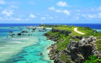 Higashi-hennazaki Cape. One of the 100 best sceneries in Japan! A cape facing the cobert blue sea “Higashi-hennazaki Cape”